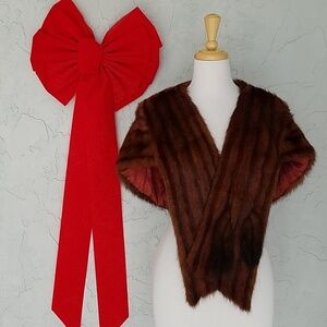 Vintage Fur Stole with Tails